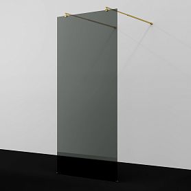 Душевая перегородка WasserKRAFT Vechte 60W46PG-TG 110x200, стекло тонированное, профиль графит - фото 1