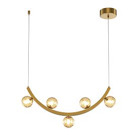 Подвесной светильник Maytoni Ambre MOD331PL-L12BS3K, арматура латунь, профиль стекло янтарное - фото 1