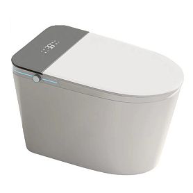 Унитаз CeruttiSPA Ester Smart CT10617 приставной, с импульсным смывом, с сиденьем микролифт, цвет белый - фото 1