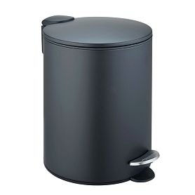 Ведро для мусора Weltwasser BETTA BL 5L, нажимной механизм, крышка Soft Close, 5 литров, цвет черный матовый - фото 1