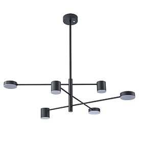 Подвесная люстра Arte Lamp Stanley A2476PL-40BK, арматура черная, плафон  белый - фото 1