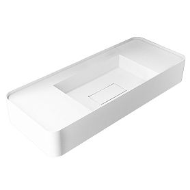 Раковина Vincea Solid Surface VWB-6S380MW подвесная, 100x40 см, цвет белый матовый - фото 1