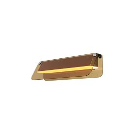 Бра Maytoni Flat MOD296WL-L6BC3K, арматура черная, профиль стекло янтарное - фото 1