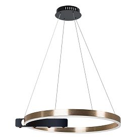 Подвесная люстра Arte Lamp Veritate A2221SP-1BR, арматура коричневая, плафон акрил белый - фото 1