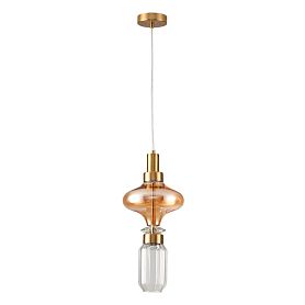 Подвесной светильник Arte Lamp Fiorato A2442SP-10PB, арматура латунь, плафон металл / стекло разноцветное - фото 1