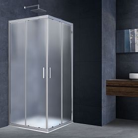 Душевой уголок Vincea Rapid VSS-3R 90/100x90/100, стекло текстурное, профиль хром - фото 1