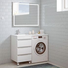 Мебель для ванной Corozo Джерси 110, с тумбой 50 см, цвет белый - фото 1