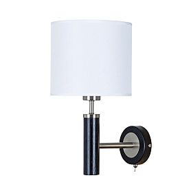 Бра Arte Lamp Robert A5029AP-1SS, арматура матовое серебро, плафон ткань белая - фото 1