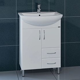 Тумба под раковину Санта Грация 60 напольная, с ящиками, цвет белый - фото 1