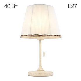 Настольный светильник Citilux Линц CL402720, арматура белая с золотом, плафоны текстиль белый - фото 1