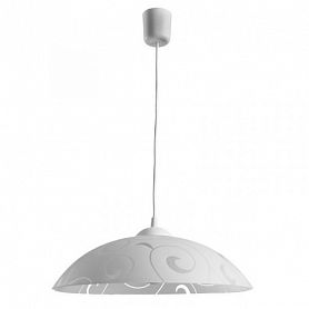 Подвесной светильник Arte Lamp Cucina A3320SP-1WH, арматура белая, плафон стекло белое, 36х36 см - фото 1