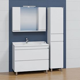 Мебель для ванной Санта Марс 100 напольная, с 2 ящиками, цвет белый - фото 1