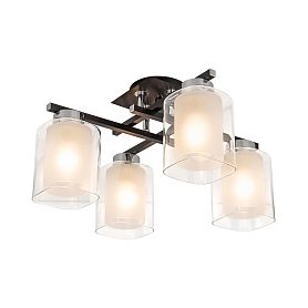 Потолочная люстра Citilux Диез CL111141, арматура черная, плафоны стекло прозрачное - фото 1