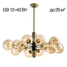 Люстра Citilux Нарда CL204190, арматура бронза / чрная, плафоны стекло шампань - фото 1