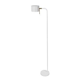 Торшер Arte Lamp Sebastian A7051PN-1WH, арматура белая, плафон металл / акрил белый - фото 1