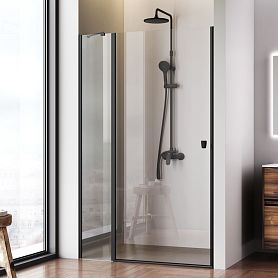 Душевая дверь AM.PM Sunny W87G-120-1P-BT 120x190, стекло прозрачное, профиль черный матовый - фото 1