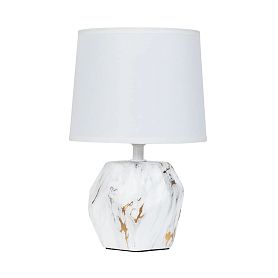 Декоративная настольная лампа Arte Lamp Zibal A5005LT-1WH, арматура белый, плафон ткань белая - фото 1