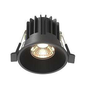 Встраиваемый светильник Maytoni Round DL058-7W3K-B, арматура черная    - фото 1
