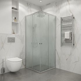 Душевой уголок Niagara Eco NG-1010-14QMT 100х100, стекло матовое, профиль хром матовый - фото 1