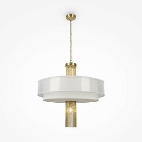 Подвесной светильник Maytoni Impressive MOD151PL-05G, арматура золото, плафон текстиль белый - фото 1