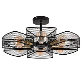 Потолочная люстра Arte Lamp Maasym A7044PL-6BK, арматура черный, плафон металл черный - фото 1