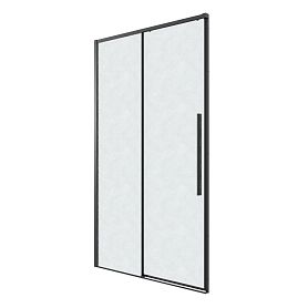 Душевая дверь Grossman Galaxy 110х195, стекло шиншилла, профиль черный матовый - фото 1