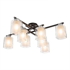 Потолочная люстра Citilux Диез CL111181, арматура черная, плафоны стекло прозрачное - фото 1