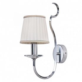 Бра Arte Lamp Andrea A6352AP-1CC, арматура хром, плафон ткань бежевая, 15х26 см - фото 1