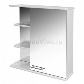 Шкаф-зеркало Mixline Милора 67x73 с полкой, цвет белый - фото 1
