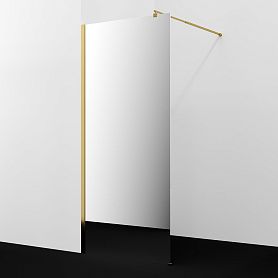 Душевая перегородка WasserKRAFT Rur 30W40PG-MR 120x200, стекло зеркальное, профиль графит - фото 1
