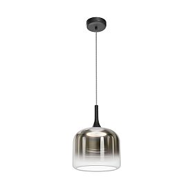 Подвесной светильник Maytoni Spirito MOD286PL-L18B3K, арматура черная, профиль стекло дымчатое - фото 1