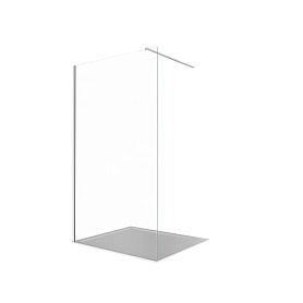 Перегородка для душа Акватек AQ.WI.120.1CH 120x200, стекло прозрачное, профиль серебристый - фото 1