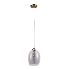 Подвесной светильник Arte Lamp Propus A4344SP-1PB, арматура полированная медь, плафон стекло серое - фото 1