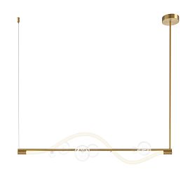 Подвесной светильник Maytoni Oasis MOD289PL-L13BS3K, арматура латунь, профиль текстиль белый - фото 1