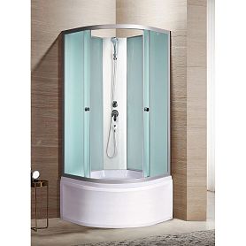 Душевая кабина River Nara Light Б/К 90/44 МТ 90x90, стекло матовое, профиль хром матовый, без крыши - фото 1