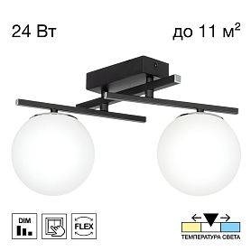 Потолочный светильник Citilux Dorsy CL223122, арматура черная, плафоны полимер белый - фото 1