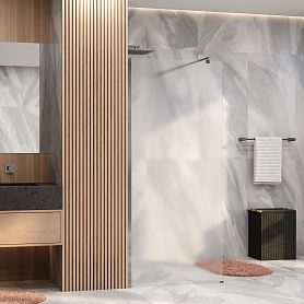 Душевая перегородка WasserKRAFT Rur 30W39-MG 90x200, стекло матовое, профиль графит - фото 1