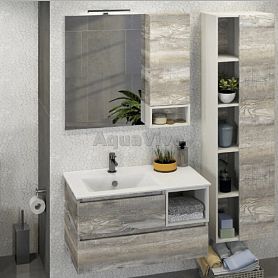 Мебель для ванной Comforty Турин 90L, цвет дуб бежевый - фото 1