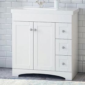 Тумба под раковину Corozo Техас 80, цвет белый - фото 1