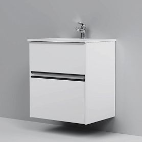 Тумба под раковину AM.PM Sense 60 подвесная/напольная, цвет белый глянец - фото 1
