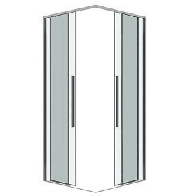 Душевой уголок Grossman Galaxy 300.K33.01.9090.10.00 90х90, стекло прозрачное, профиль хром - фото 1