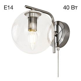 Бра Citilux Томми CL102311, арматура хром, плафоны стекло прозрачное - фото 1