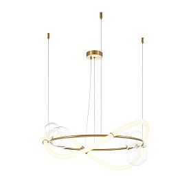 Подвесной светильник Maytoni Oasis MOD289PL-L44BS3K, арматура латунь, профиль текстиль белый - фото 1