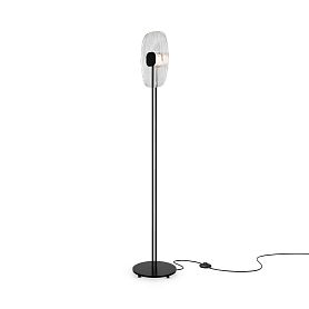 Торшер Maytoni Eclipse MOD152FL-L1BK, арматура черная, профиль стекло прозрачное - фото 1