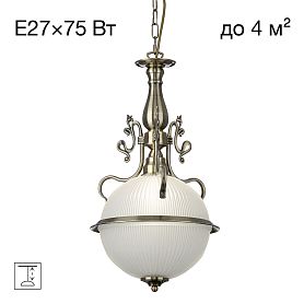 Подвесной светильник Citilux Идальго CL434121, арматура бронза, плафоны стекло матовый / бронза - фото 1