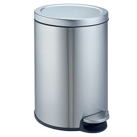 Ведро для мусора Weltwasser LORA MT 20L, нажимной механизм, крышка Soft Close, 20 литров, цвет матовая сталь - фото 1