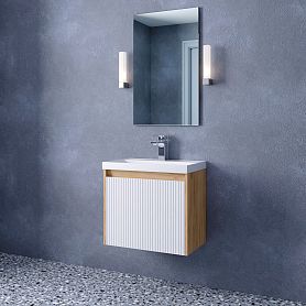 Мебель для ванной Corozo Блисс 60, цвет дуб крафт/белый - фото 1