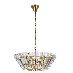 Подвесная люстра Arte Lamp Florizel A1072SP-6AB, арматура античная бронза, плафон хрусталь прозрачный - фото 1