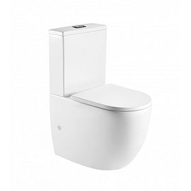 Унитаз-компакт Weltwasser Merzbach 011 XL GL-WT напольный, безободковый, смыв Торнадо, с сиденьем микролифт,  цвет белый глянец - фото 1