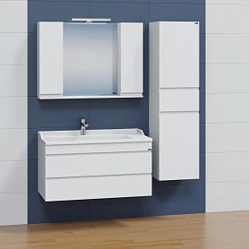 Мебель для ванной Санта Марс 100 подвесная, с 2 ящиками, цвет белый - фото 1